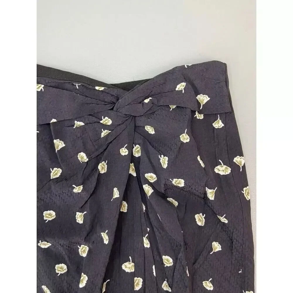 Rag and Bone women's 8 black amber floral-print jacquard midi skirt NWT dressy